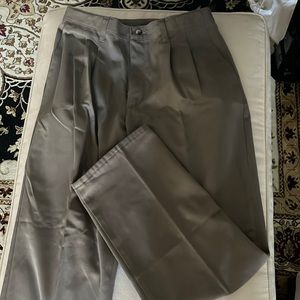 Men’s dark olive green brown trousers slacks (32x30)